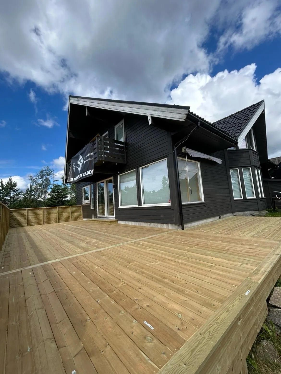 Terrassen sett fra hjørnet
